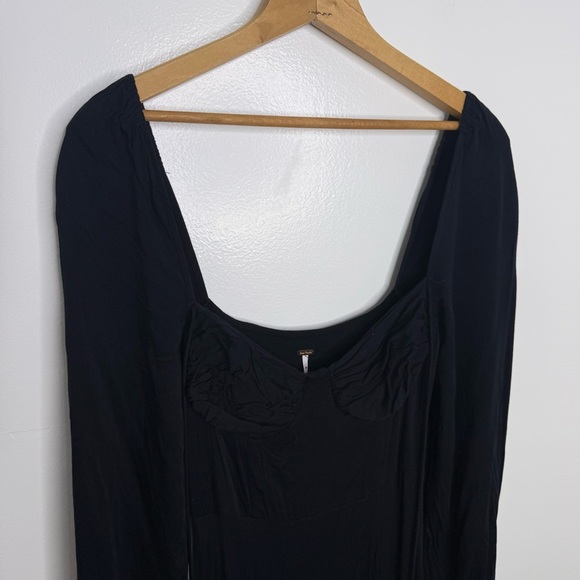 FREE PEOPLE This Is Love Black Midi Dress - Picture 3 of 6